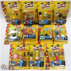 SHELF 11:LOT OF 11 SIMPSON FIGURINES IN BOXES INCL