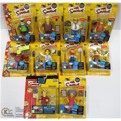 SHELF 12:LOT OF 10 SIMPSON FIGURINES IN BOXES INCL