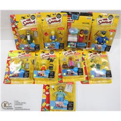 SHELF 6: LOT OF 9 SIMPSON FIGURINES IN BOXES INCL