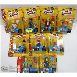 SHELF 7: LOT OF 9 SIMPSON FIGURINES IN BOXES INCL