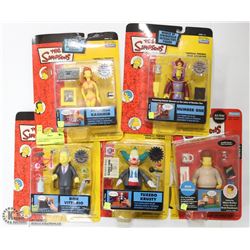 LOT OF 5 SIMPSONS FIGURINES INCL TUXEDO KRUSTY,