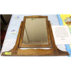 ANTIQUE WOOD DRESSER MIRROR. MIRROR ONLY