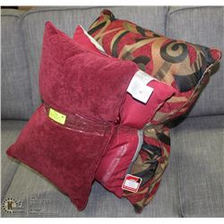 BUNDLE OF 3 SHOWHOME DECORATIVE THROW PILLOWS