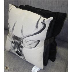 BUNDLE OF 3 SHOWHOME DECORATIVE THROW PILLOWS