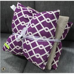 BUNDLE OF 3 SHOWHOME DECORATIVE THROW PILLOWS