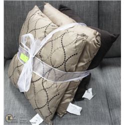 BUNDLE OF 3 SHOWHOME DECORATIVE THROW PILLOWS