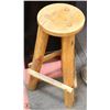 Image 1 : RUSTIC WOOD BAR STOOL.