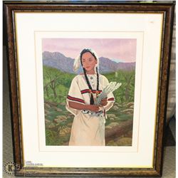 LIMITED EDITION WITH COA "INDIAN BRIDE" PRINT