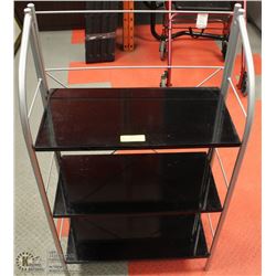 BLACK AND GREY FOLDING DESK WITH MATCHING