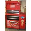 Image 1 : LARGE ROLLING TOOL BOX WITH BUILT ON SIDE CABINET,