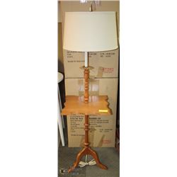 VINTAGE FLOOR LAMP/SIDE TABLE 52"TALL.