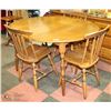 Image 1 : MAPLE DINING SET WITH 4 CHAIRS AND 1 LEAF
