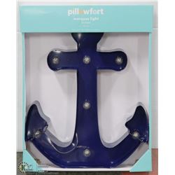 NEW ANCHOR  MARQUEE LIGHT, BLUE FINISH WITH LED