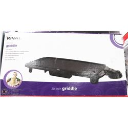 RIVAL 1500W 20” ELECTRIC GRIDDLE IN ORIGINAL BOX