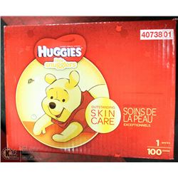 BOX OF 100 SIZE 1 UP TO 14LB HUGGIES LIL SNUGGLERS