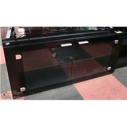 2 DOOR TV STAND WITH GLASS SHELVES