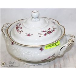 VINTAGE CHINA SOUP TUREEN, WAWEL MADE IN POLAND