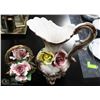 Image 1 : CAPODIMONTE WATER PITCHER AND FLOWER ORNAMENT.,