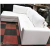 Image 1 : NEW WHITE LEATHERETTE 100" X67" L SHAPE SECTIONAL