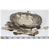 Image 1 : ASSORTED ANTIQUE SILVER METAL DISH