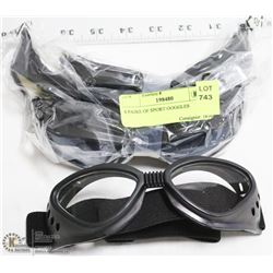 4 PAIRS OF SPORT GOGGLES