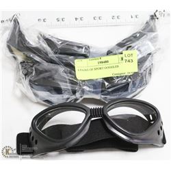 4 PAIRS OF SPORT GOGGLES
