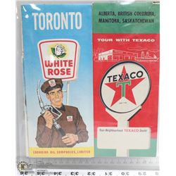 VINTAGE WHITE ROSE AND TEXACO MAPS