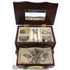 Image 1 : ESTATE JEWELLERY BOX WITH CONTENTS  FULL