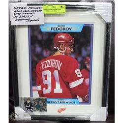 SERGEI FEDOROV GAME USED JERSEY CARD FRAMED