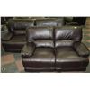Image 1 : NEW ANDERSON WINE LEATHERETTE RECLINING 84"SOFA