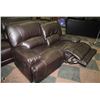 Image 2 : NEW ANDERSON WINE LEATHERETTE RECLINING 84"SOFA