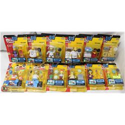 SHELF 2: LOT OF 12 SIMPSON FIGURINES IN BOXES INCL
