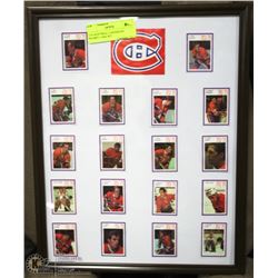 1970 MONTREAL CANADIANS FRAMED CARD SET.