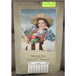 1948 EDMONTON STORE CALENDAR.