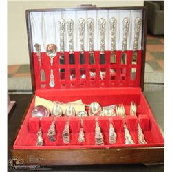 51PC LOUIS BY HADDON PLATE SILVER PLATE FLATWARE