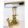 Image 2 : BRASS DESK LAMP 12"TALL ADJUSTABLE HEIGHT