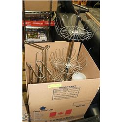 LARGE BOX OF BATHROOM RACKS