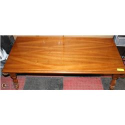 SOLID WOOD COFFEE TABLE WITH DROP LEAF ENDS