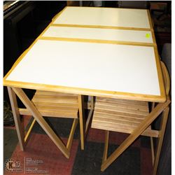 FOLDING TABLE WITH NESTING CHAIRS
