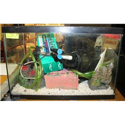 20 GAL FISH TANK WITH ALL ACCESSORIES NO LID