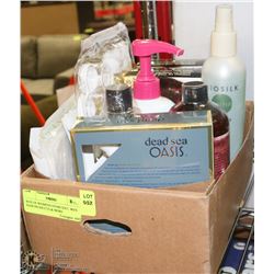 BOX OF WOMENS ITEMS INCL WEN HAIR PRODUCTS & MORE
