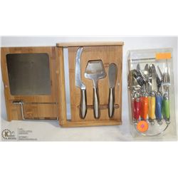 NEW 20 PIECE FLATWARE SET + NEW CHEESE CUTTING