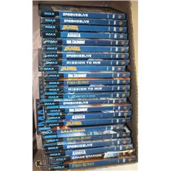 BOX OF IMAX DVD'S - 19 SEALED; 4 OPEN