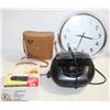 Image 1 : LARGE BASKET WITH 8X40 BINOCULARS , CLOCK CD