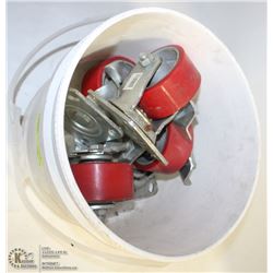 4" INDUSTRIAL SWIVEL CASTORS WITH BRAKE