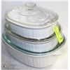 Image 1 : SET OF 3 FRENCH WHITE CORNING WARE CASSEROLE