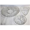 Image 1 : 3 GLASS/CRYSTAL DISHES