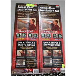 2 GARAGE DOOR INSULATION KITS 16'X8' COVERAGE