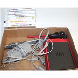WII GAME CONSOLE WITH GAMES, CONTROLLERS AND