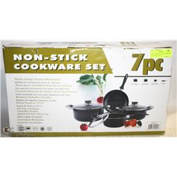 NEW 7 PIECE NON STICK COOKWARE SET HEAVY GUAGE